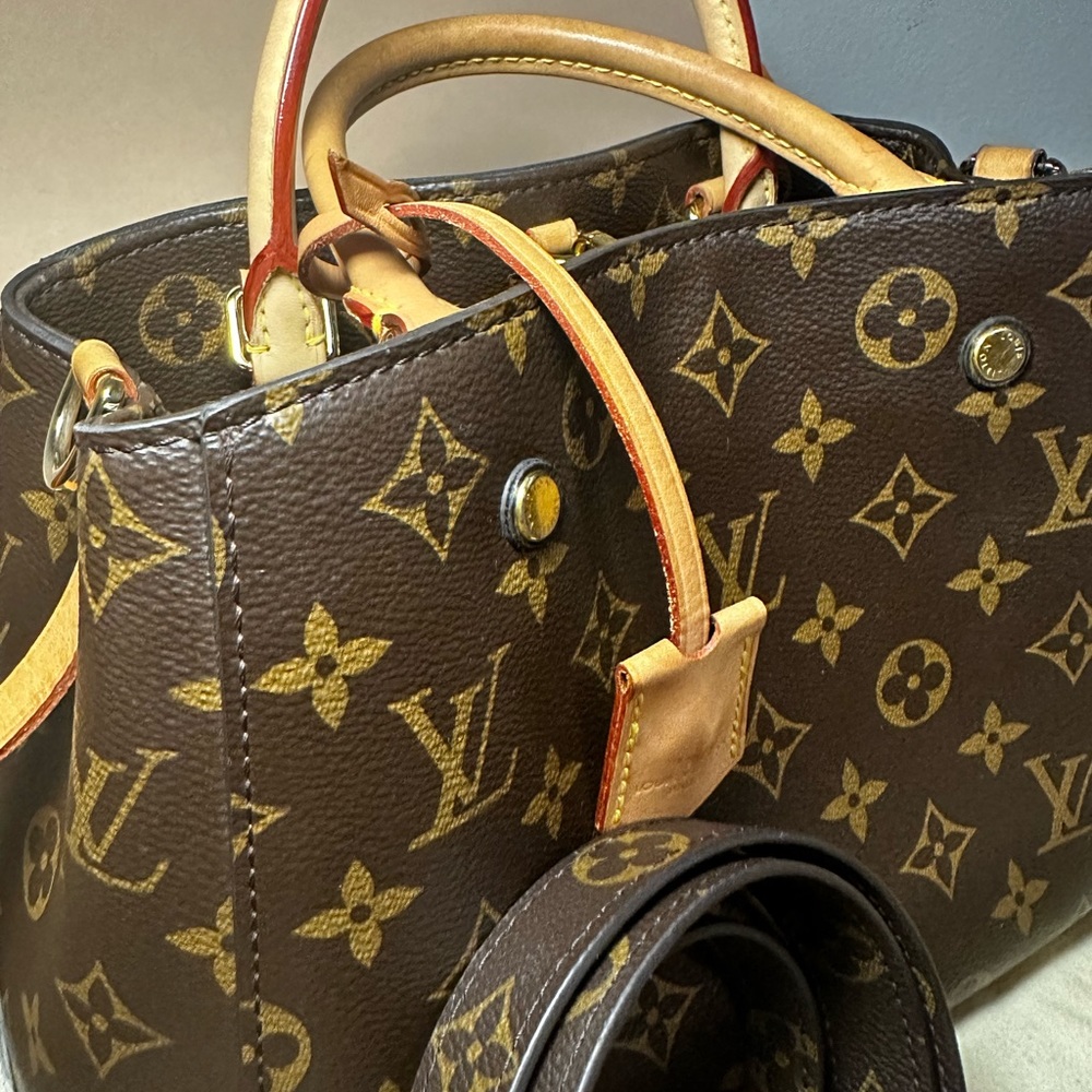 Louis Vuitton Montaigne Monogram
canvas Bb with matching monogram strap